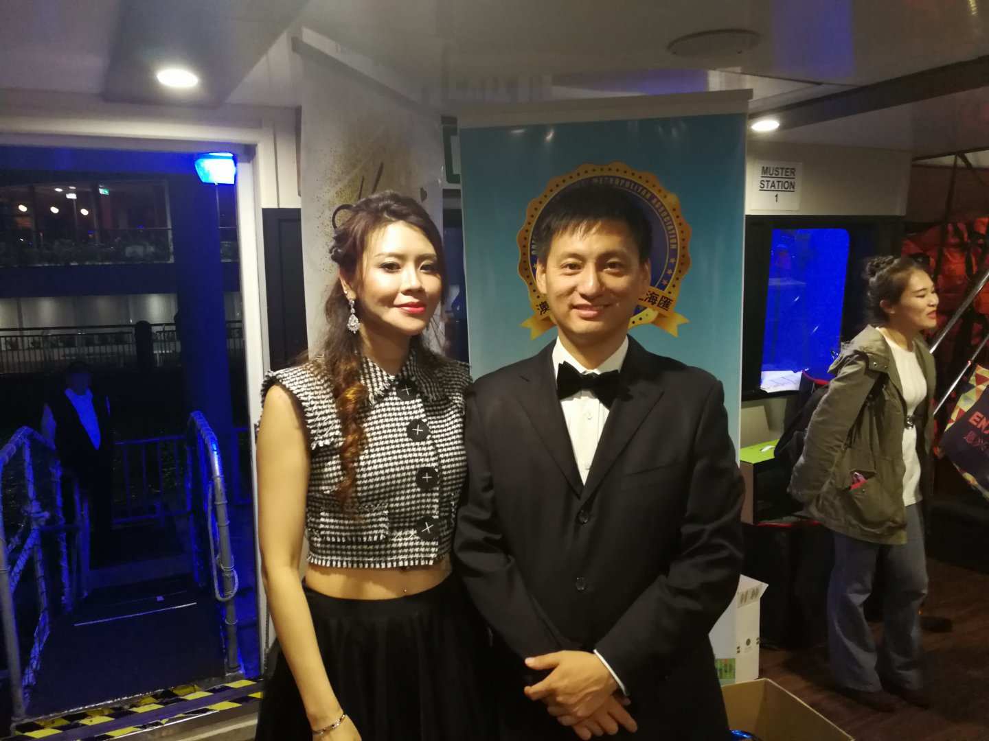 Guests aboard the opening celebration cruise