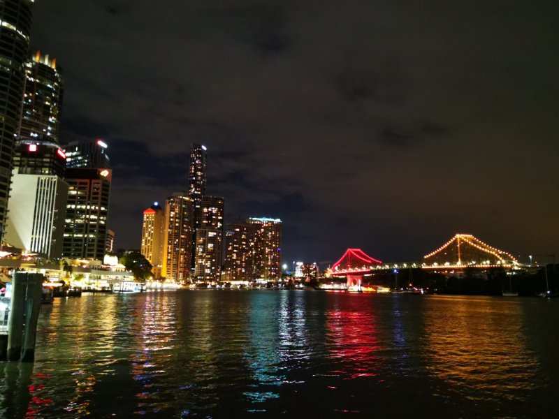 Brisbane River and city lights during the celebration